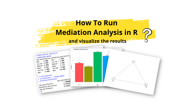 วิธีการวิเคราะห์ตัวแปรคั่นกลางใน R [Mediation Analysis] 7 ขั้นตอนง่ายๆ
